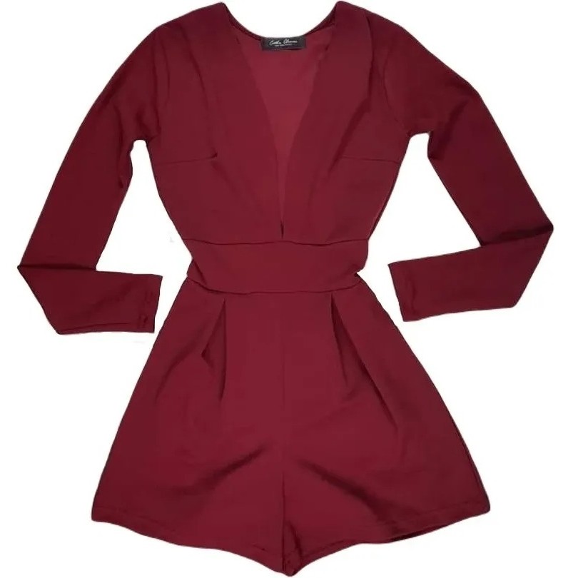 V Neck Long Sleeve Jumpsuit